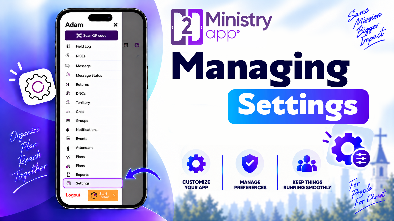 D2D Ministry Settings